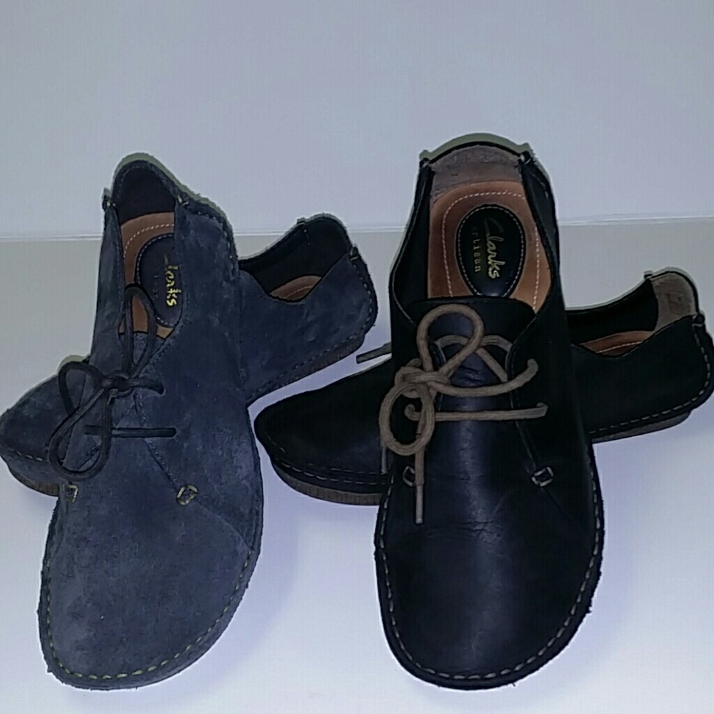 2 Pair Clark's Artisan Lace Up Shoes Sz 8.5